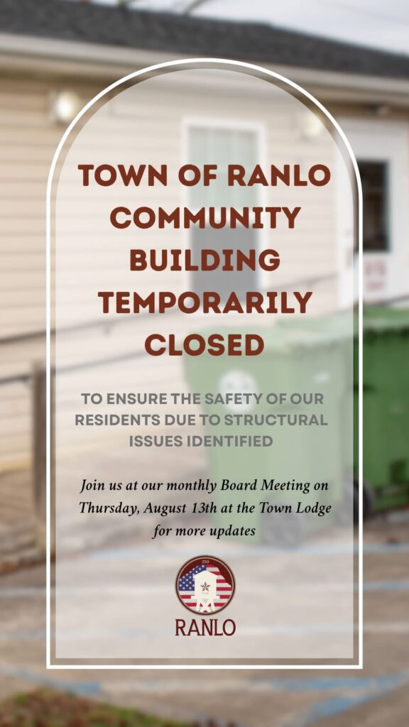 Community Building Temporary Closed